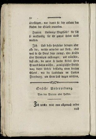 Sechste Unterredung. Von den Blattern und Poken.