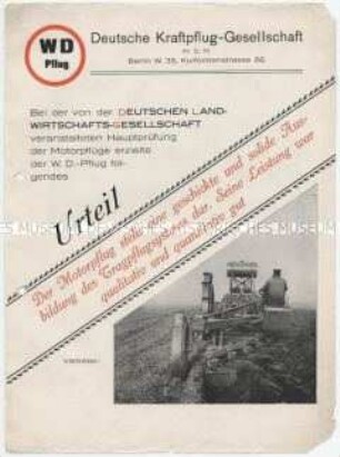 Großpflug der Deutschen Kraftpflug-Gesellschaft