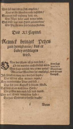 Das XI. - XV. Capittel.