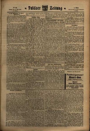 Zweite Ausgabe vom Montag, den 21. März 1910.