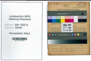 Entnazifizierung Arthur Hornscheidt, geb. 29.06.1896 (Schuhmacher)