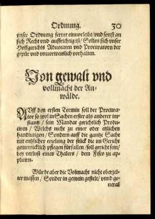 Von gewalt und vollmacht der Anwälde.