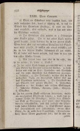 XXIX. Vom Concurs