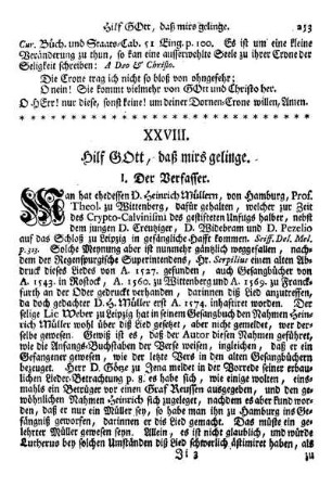 XXVIII. Hilf GOtt, daß mirs gelinge.