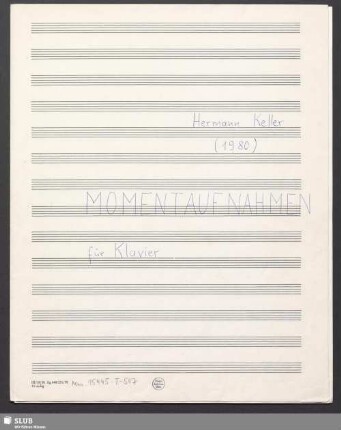 Momentaufnahmen - Mus.15445-T-507 : pf
