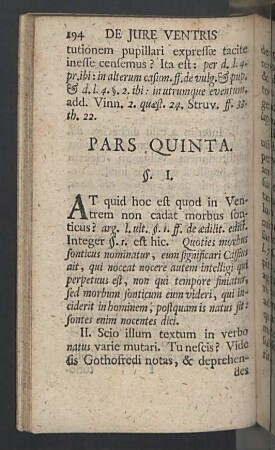 Pars quinta.
