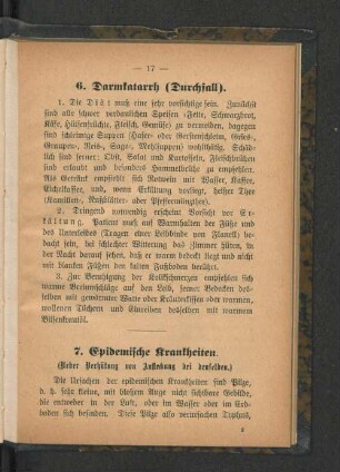 6. Darmkatarrh (Durchfall).