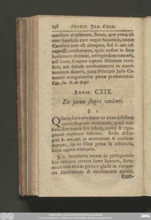 Artic. CXIX. De poena stupri violenti.