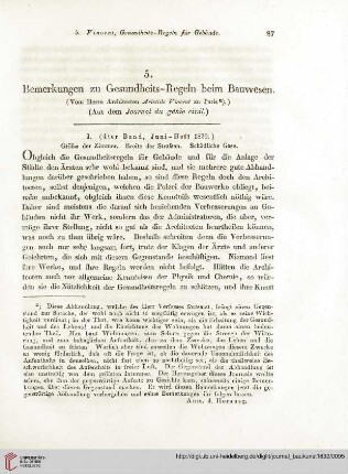 5: Bemerkungen zu Gesundheits-Regeln beim Bauwesen, [1]