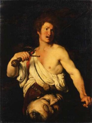 David mit dem Haupt Goliaths