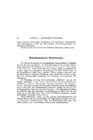 Heilpädagogische Bestrebungen