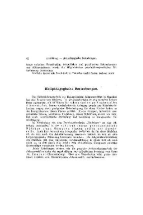 Heilpädagogische Bestrebungen