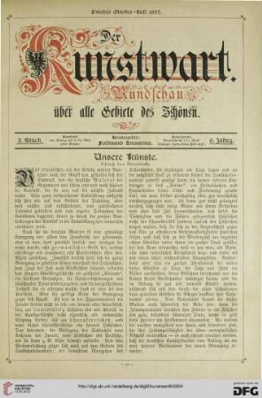 Unsere Künste, [3]: Schluss des Überblicks