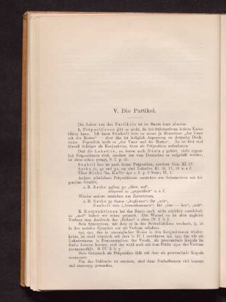 V. Die Partikel.