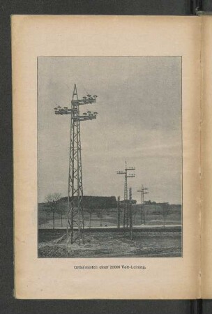 Gittermasten einer 20 000 Volt-Leitung.