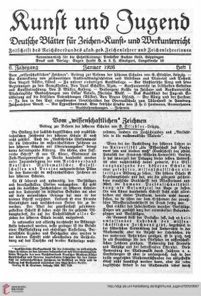 N.F. 6.1926 S. 1-6: Vom ''wissenschaftlichen'' Zeichnen