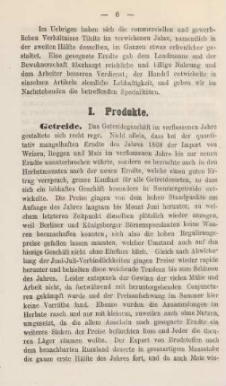 I. Produkte.