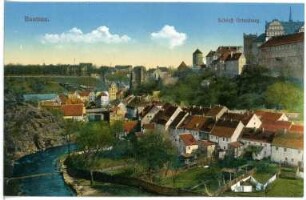 Bautzen. Schloss Ortenburg und Stadtansicht