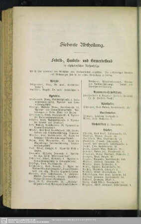 Siebente Abtheilung