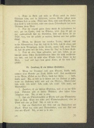 58. Hamburg ist ein schönes Städtchen.