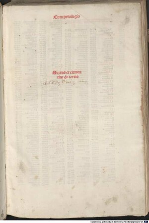 Sextus et clementine de tortis, [1]. Sexti libri decretaliu[m]