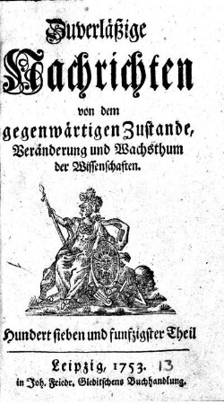Hundert sieben und funfzigster Theil