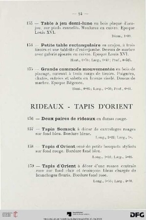 Rideaux – Tapis d‘Orient (Nr. 136-139)