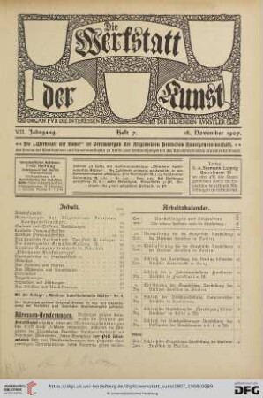 Heft 7 (18. November 1907)