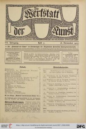 Heft 7 (18. November 1907)