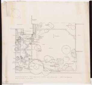 Garten Prof. Dr. Henke, Königsberg: Gartenplan 1:100