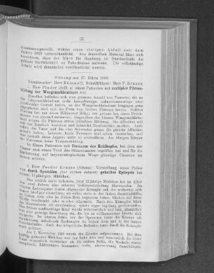 Sitzung am 27. März 1900.