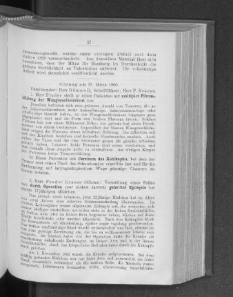 Sitzung am 27. März 1900.