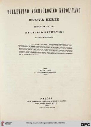 N.S.3: Bullettino archeologico Napoletano