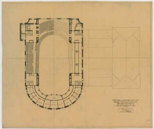 Thiersch, Friedrich von; Frankfurt / Main (Hessen); Festhalle - Großer Konzertsaal Ostseite (Grundriss)