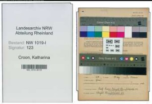 Entnazifizierung Katharina Croon , geb. 04.09.1897 ()