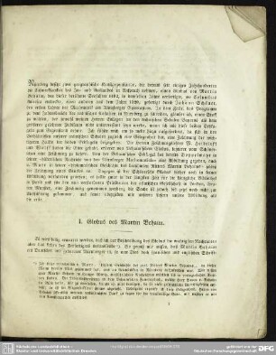 I. Globus des Martin Behaim