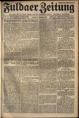 Erste Ausgabe vom Sonntag, den 05. Februar 1928.
