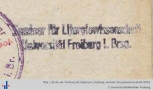 Stempel (Aus: UB Freiburg, BS 4/459).
