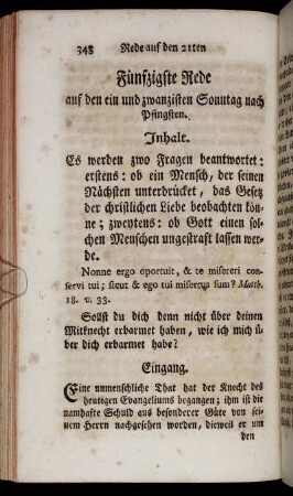 Fünfzigste Rede auf den ein und zwanzisten Sonntag nach Pfingsten.