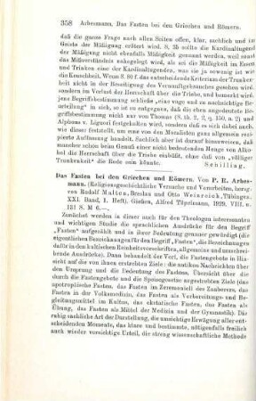 357-358 [Rezension] Walter, Franz, Mäßigkeit und Trunksucht