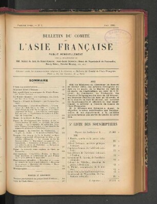 Nr. 5. Aout 1901.