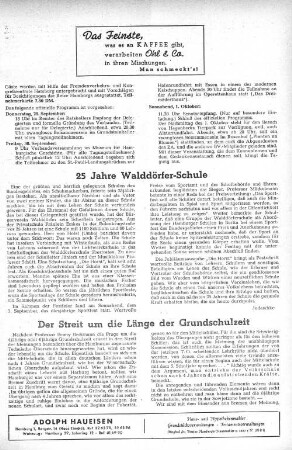 25 Jahre Walddörfer-Schule
