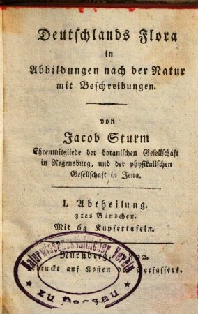 Deutschlands Flora in Abbildungen nach der Natur mit Beschreibungen, 1,3
