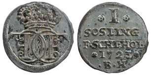 1 Sechsling, Hzgl. Schleswig-Holstein-Gottorpische Linie, Karl Friedrich (1702 - 1739)