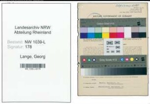 Entnazifizierung Georg Lange , geb. 13.10.1909 (Buchhalter)