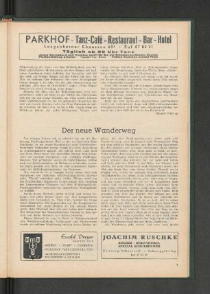 Der neue Wanderweg