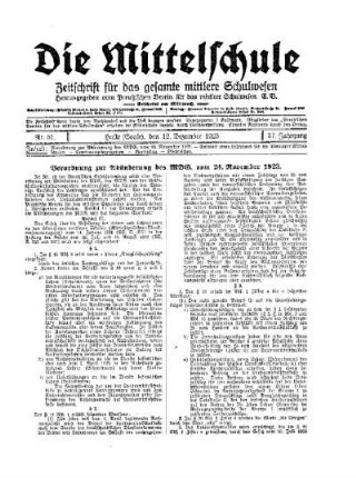 Verordnung zur Abänderung des MDG. vom 24. November 1923