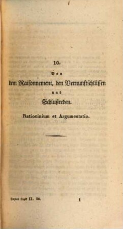 Logik : die Wissenschaft des Denkens und Kritik aller Erkenntniß, zum Selbststudium und für Unterricht auf höhern Schulen, 2