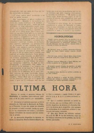 Última hora