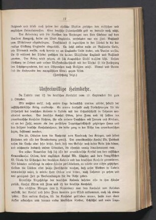 Unfreiwillige Heimkehr